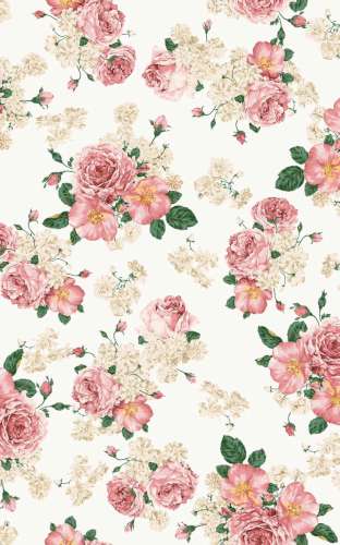 Printed Wafer Paper - Vintage Roses - Click Image to Close